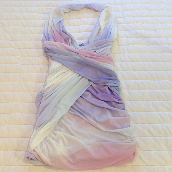 Zara - draped printed tulle dress, pastel, size M NWT - Picture 1 of 3